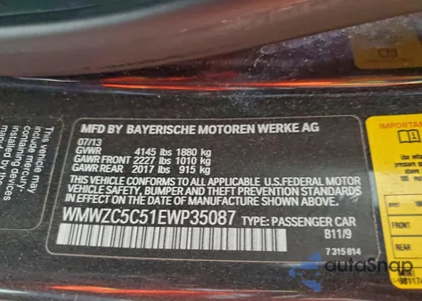 2014 Mini Cooper S Countryman z USA, uszkodzony, nr VIN WMWZC5C51EWP35087